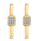 10K White Gold 3/8 Carat Total Weight Lab Grown Diamond Heart Shaped Huggie Hoop Earrings