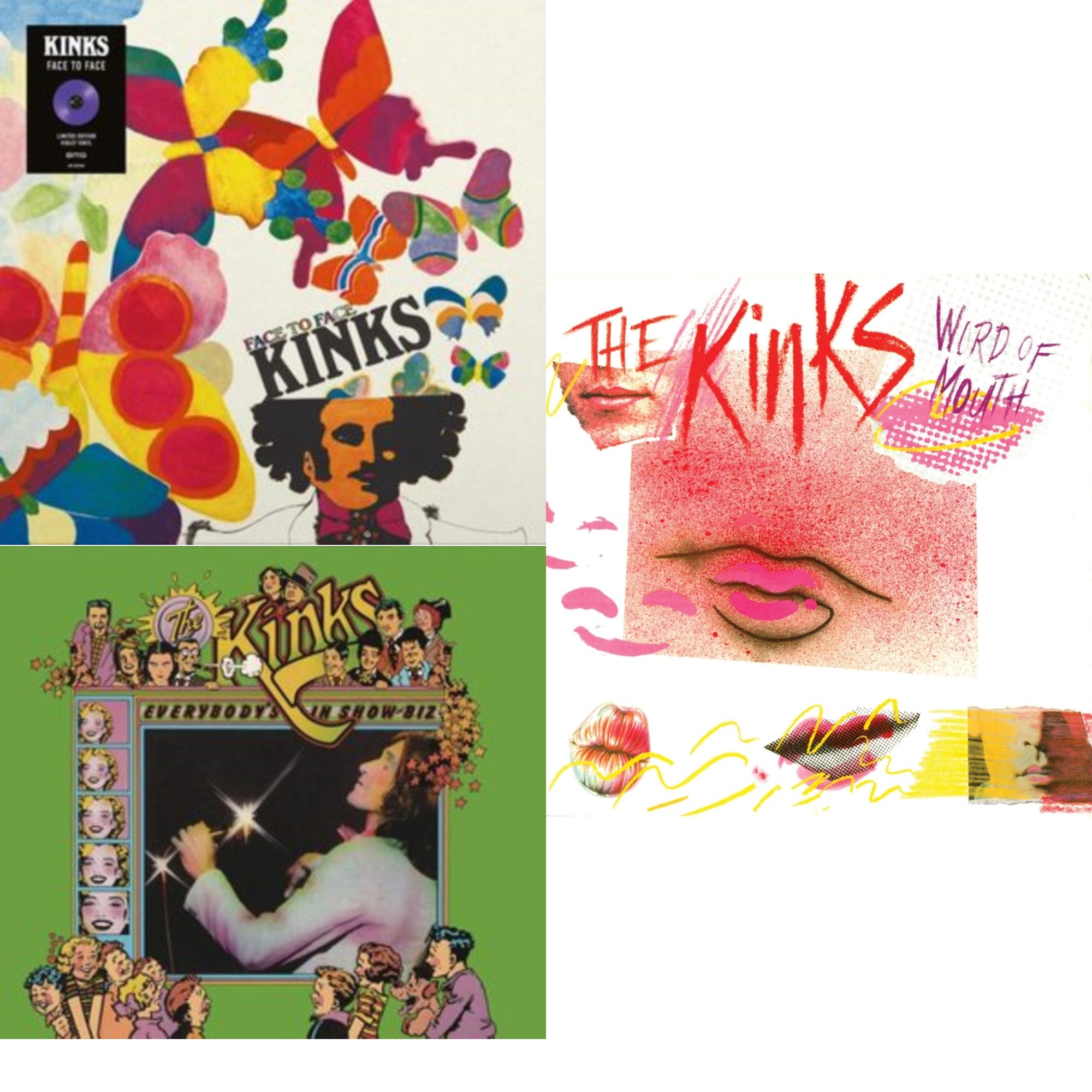 Kinks - Face To Face & Everybody's In Show-Biz (2022 Standalone/2LP) & Word Of Mouth (180G/Red LP Vinyl/Limited Edition/Gatefold Cover & Poster)