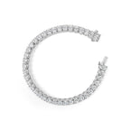 IGI Certified 14K White Gold 15.0 Cttw Oval Cut Lab Grown Diamond Tennis Bracelet