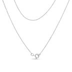 10K White Gold 1/10 Cttw Miracle Set Round-Cut Diamond Square Shape 18" Pendant Necklace (H-I Color, SI2-I1 Clarity)