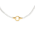 18K Yellow Gold Vermeil Pearl Strand Infinity Necklace