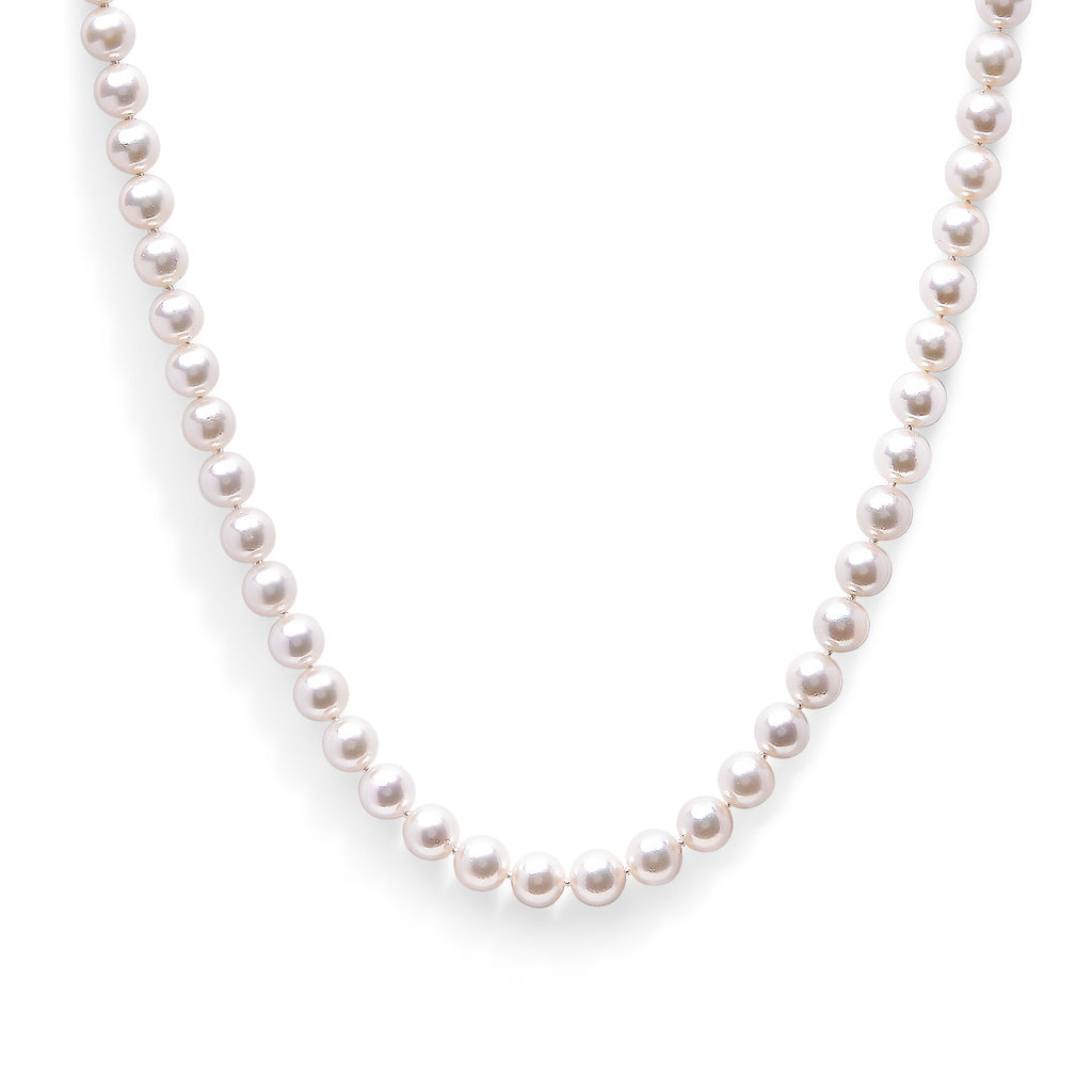 14K Yellow Gold 8.0x8.5mm Akoya Pearl Strand Necklace