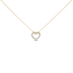 14K White Gold 1/2 Carat Lab Grown Diamond Heart Shape Pendant Necklace