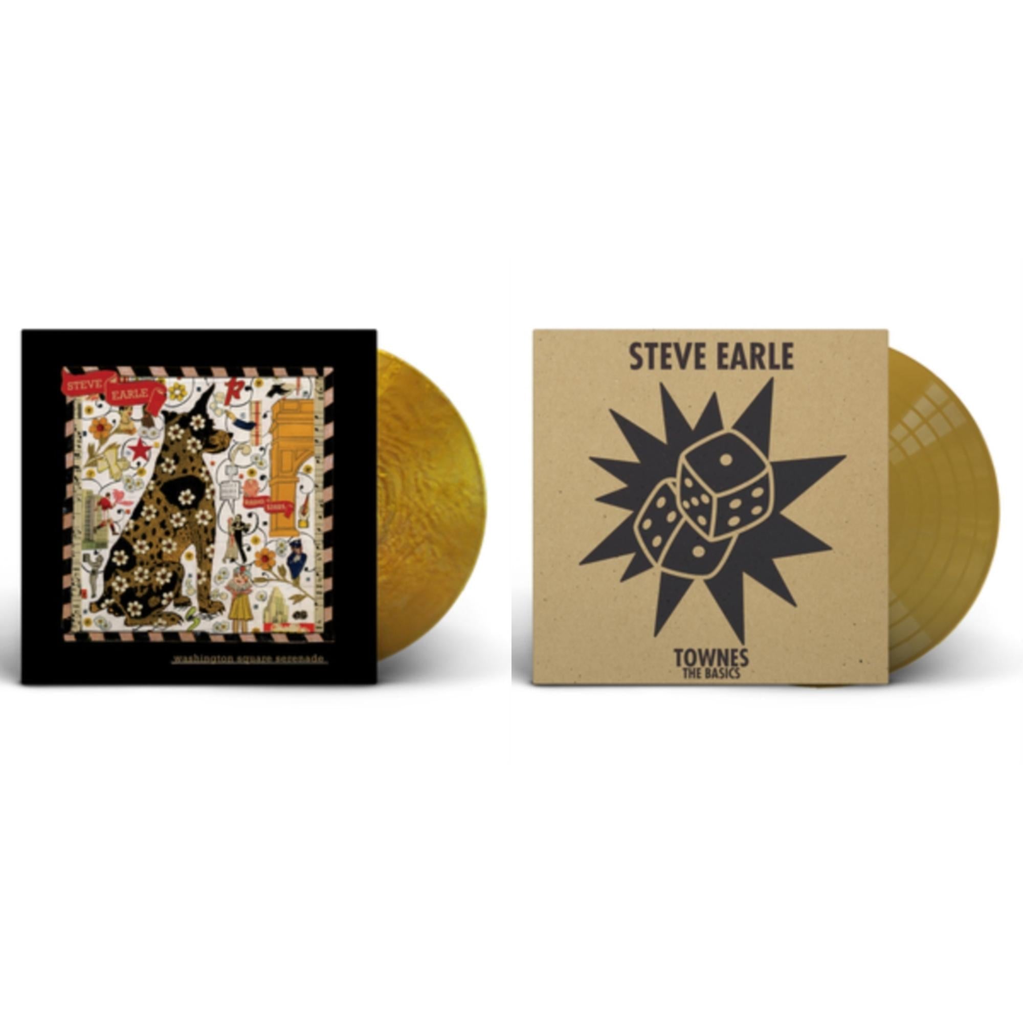 Steve Earle - Washington Square Serenade (Metallic Gold LP Vinyl) & Townes: The Basics (Gold LP Vinyl)