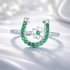 925 Sterling Silver Platinum Plated CZ Ring for Women