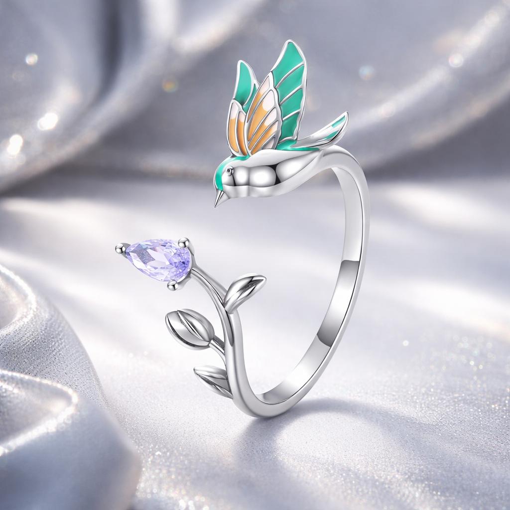 925 Sterling Silver 0.06in Pave Setting CZ Ring