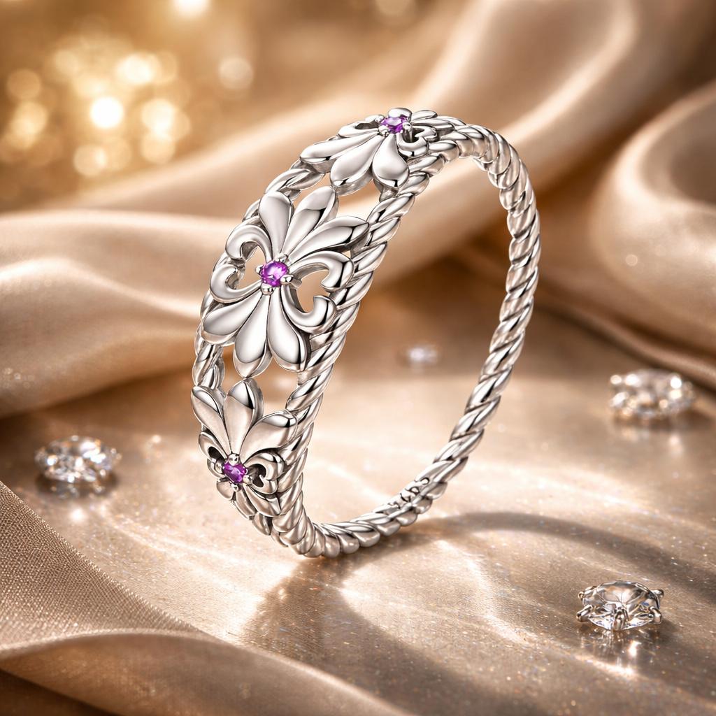 Women's Oxidized 925 Sterling Silver 1.3mm Pavé Set CZ Ring Size 6.0