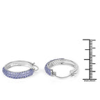 3.06 Carat Genuine Tanzanite .925 Sterling Silver Earrings