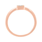 14K Rose Gold Plated .925 Sterling Silver 1/20 cttw Miracle Set Diamond Promise Ring (J-K Color, I1-I2 Clarity) - Size 6
