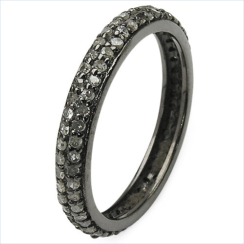 0.67 Carat Genuine TLB Diamond .925 Sterling Silver Ring