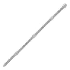 Polished Woven Rope Bracelet with Diamond Accents in 14k White Gold