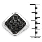 0.54 Carat Genuine Black Diamond .925 Sterling Silver Ring