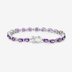 7.98 Carat Genuine Amethyst .925 Sterling Silver Bracelet