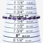 7.98 Carat Genuine Amethyst .925 Sterling Silver Bracelet