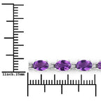 7.98 Carat Genuine Amethyst .925 Sterling Silver Bracelet