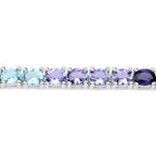 12.04 Carat Genuine Multi Stone .925 Sterling Silver Bracelet