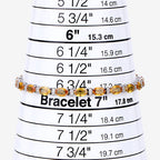 12.33 Carat Genuine Orange Sapphire and White Diamond 14K White Gold Bracelet