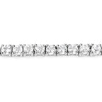 4.96 Carat Genuine White Topaz .925 Sterling Silver Bracelet