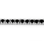 2.19 Carat Genuine Black Diamond .925 Sterling Silver Bracelet