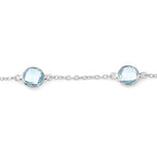 5.00 Carat Genuine Blue Topaz .925 Sterling Silver Bracelet