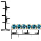 13.07 Carat Genuine Blue Diamond 14K Yellow Gold Bracelet