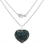 1.25 Carat Genuine Blue Diamond .925 Sterling Silver Pendant
