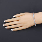 10.06 Carat Genuine Aquamarine .925 Sterling Silver Bracelet