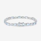 10.06 Carat Genuine Aquamarine .925 Sterling Silver Bracelet