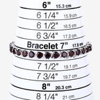 15.50 Carat Genuine Garnet .925 Sterling Silver Bracelet