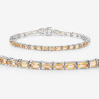 12.80 Carat Genuine Citrine .925 Sterling Silver Bracelet