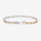 12.80 Carat Genuine Citrine .925 Sterling Silver Bracelet