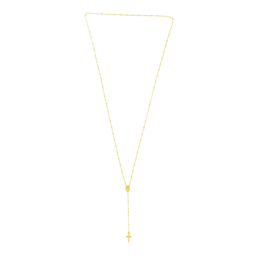 14k Yellow Gold Rosary Necklace