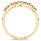 0.50 Carat Genuine Champagne Diamond 14K Yellow Gold Ring (I1-I2)