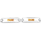 2.52 Carat Genuine Yellow Sapphire .925 Sterling Silver Bracelet