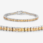 8.25 Carat Genuine Citrine .925 Sterling Silver Bracelet