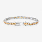 8.25 Carat Genuine Citrine .925 Sterling Silver Bracelet