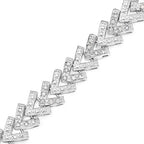 0.90 Carat Genuine White Diamond .925 Sterling Silver Bracelet