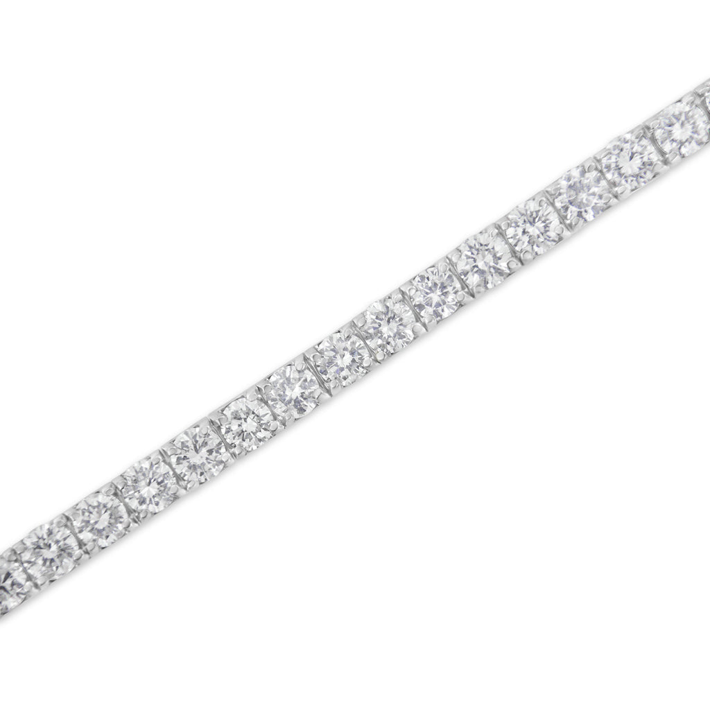 IGI Certified 5.0 Cttw Cut Diamond 14K White Gold Classic 7" Tennis Bracelet (H-I Color, I1-I2 Clarity)