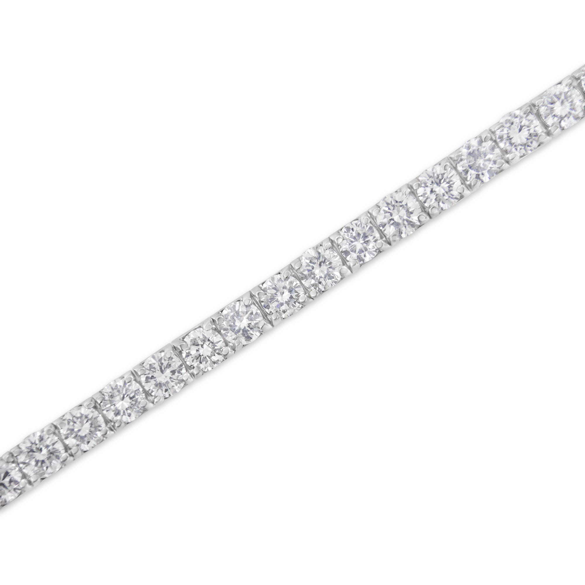 IGI Certified 5.0 Cttw Cut Diamond 14K White Gold Classic 7" Tennis Bracelet (H-I Color, I1-I2 Clarity)