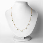 0.90 Carat Genuine Zambian Emerald 10K Yellow Gold Necklace