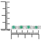 5.77 Carat Genuine Emerald and White Topaz .925 Sterling Silver Bracelet