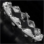 14K Yellow Gold Plated 1.07 Carat Genuine White Diamond Sterling Silver Bracelet