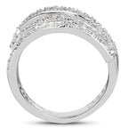 0.83 Carat Genuine White Diamond .925 Sterling Silver Ring