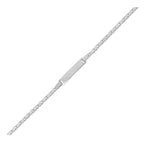 14k White Gold Children's Heart Link ID Bracelet