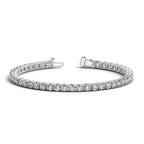 Lab Grown Round Diamond Tennis Bracelet in 14k White Gold (8 ct. t.w. F/G VS2/SI1)