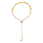 14k Yellow Gold Plated .925 Sterling 5/8 Cttw Diamond Composite Cushion Frame 4â€-10â€ Adjustable Bolo Bracelet (G-H Color, I1-I2 Clarity)