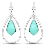 8.80 Carat Genuine Crysopharse .925 Sterling Silver Earrings