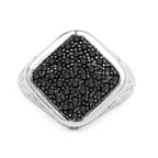 0.54 Carat Genuine Black Diamond .925 Sterling Silver Ring