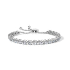14K White Gold 6.00 Cttw Diamond 4â€-10â€ Adjustable Bolo Tennis Bracelet (I-J Color, I1-I2 Clarity)
