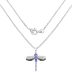 1.93 Carat Genuine Tanzanite and White Topaz .925 Sterling Silver Pendant
